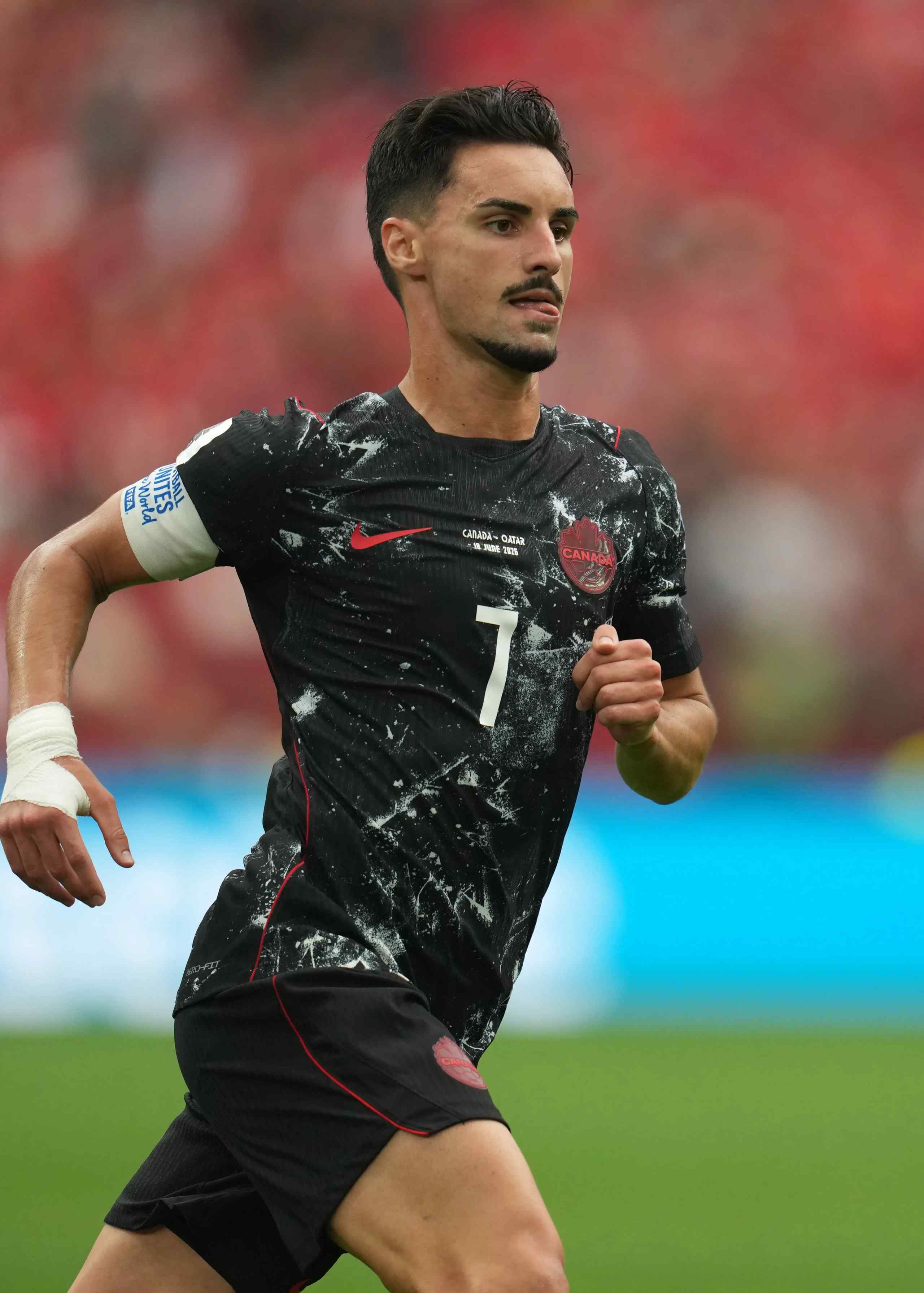 Canadian midfielder Stephen Eustáquio at the 2026 World Cup.